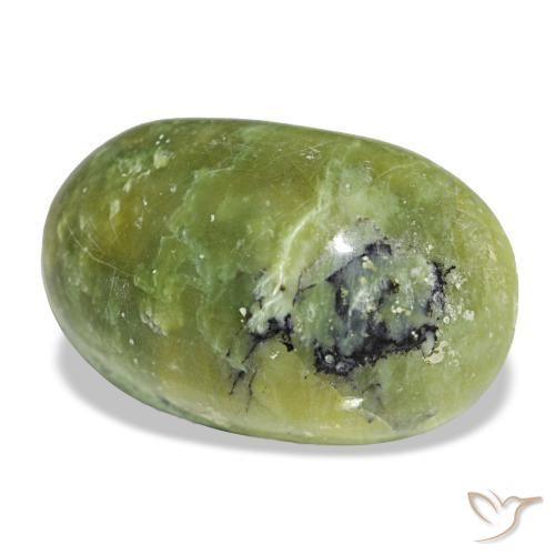 Opala verde natural 16,97ct, corte oval, opaco
