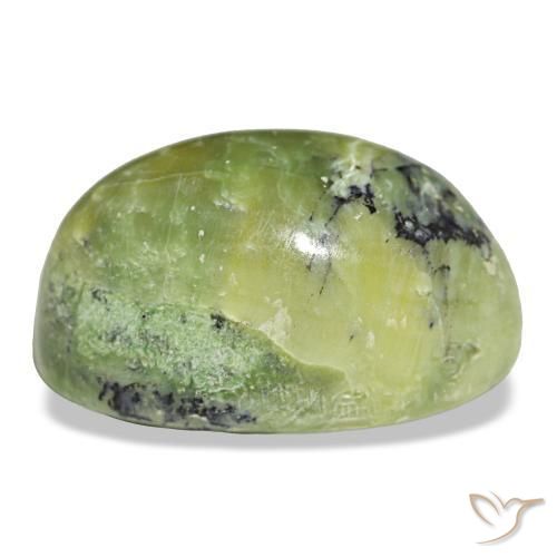 Opala verde natural 16,97ct, corte oval, opaco