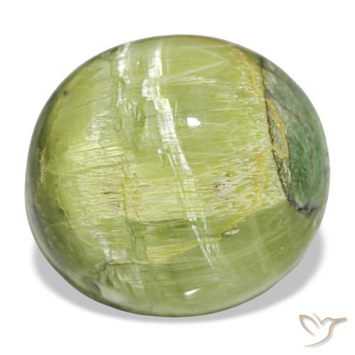 Opala verde natural 17,84ct, corte oval, opaco