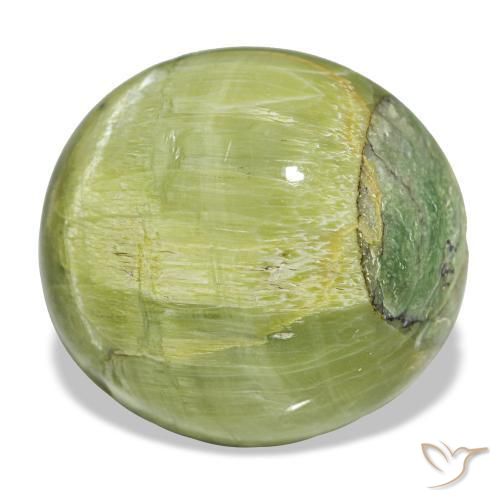 Opala verde natural 17,84ct, corte oval, opaco