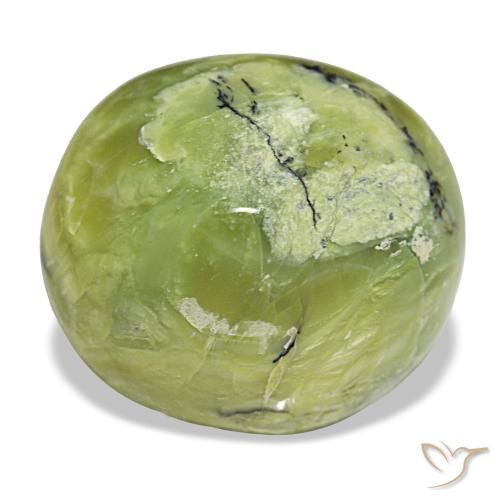 Opala verde natural 18,56ct, corte oval, opaco