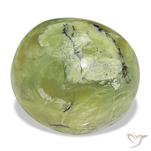 Opala verde natural 18,56ct, corte oval, opaco