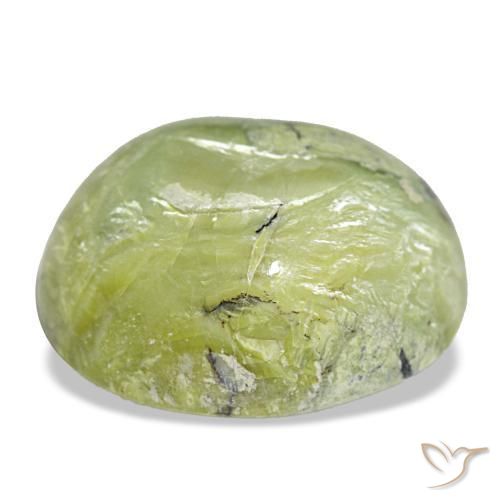 Opala verde natural 18,56ct, corte oval, opaco