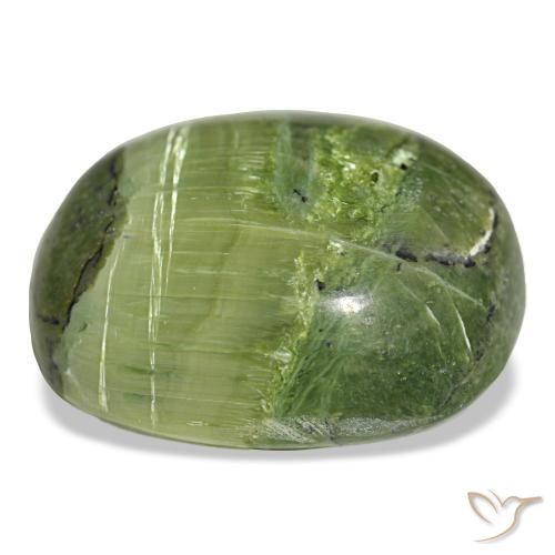 Opala verde natural 32,39ct, almofada cortada, opaco