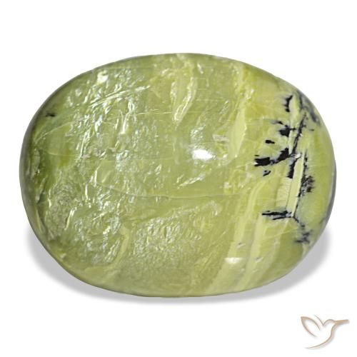 Opala verde natural 26,42ct, corte oval, opaco