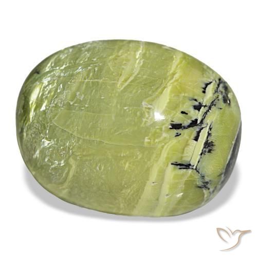 Opala verde natural 26,42ct, corte oval, opaco