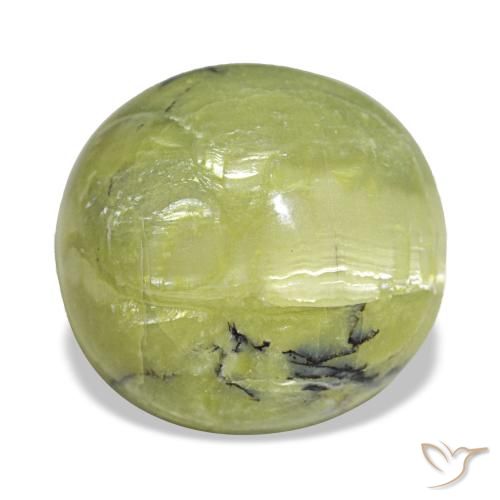 Opala verde natural 7,23ct, corte oval, opaco