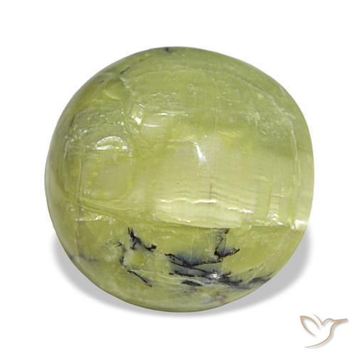 Opala verde natural 7,23ct, corte oval, opaco