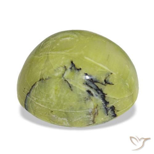 Opala verde natural 7,23ct, corte oval, opaco