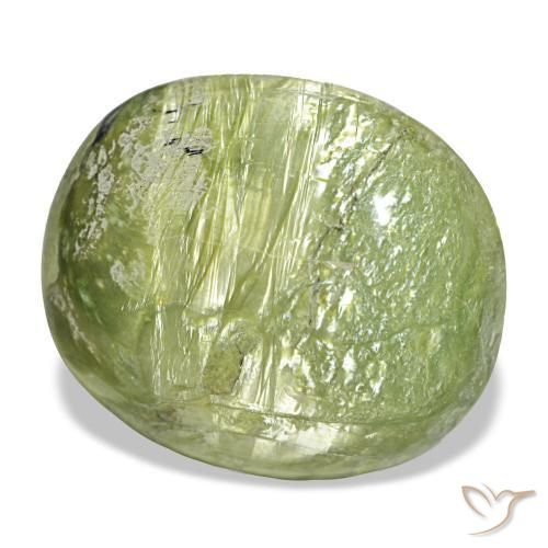 Opala verde natural 25,50ct, corte oval, opaco