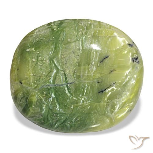 Opala verde natural 18,12ct, corte oval, opaco