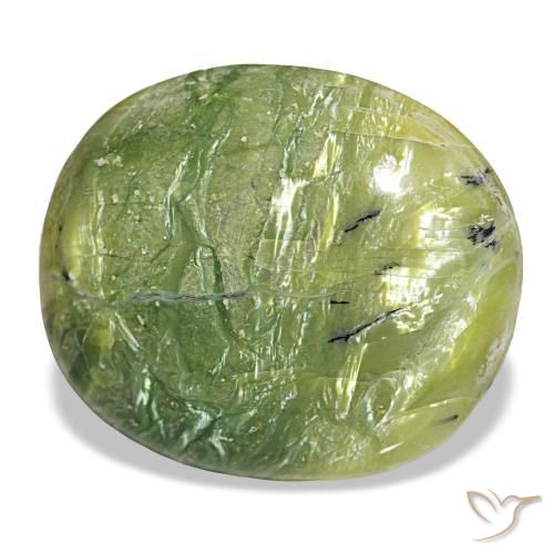 Opala verde natural 18,12ct, corte oval, opaco