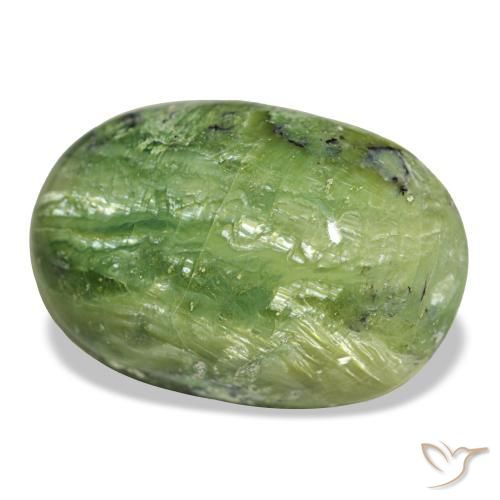 Opala verde natural 25,54ct, corte oval, opaco