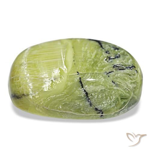 Opala verde natural 39,60ct, corte oval, opaco