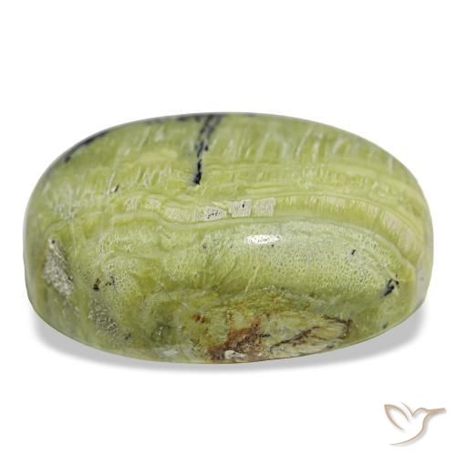 Opala verde natural 48,21ct, corte oval, opaco