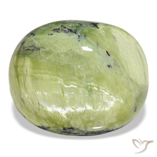 Opala verde natural 41,82ct, corte oval, opaco