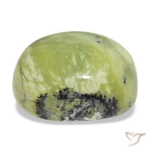 Opala verde natural 41,82ct, corte oval, opaco