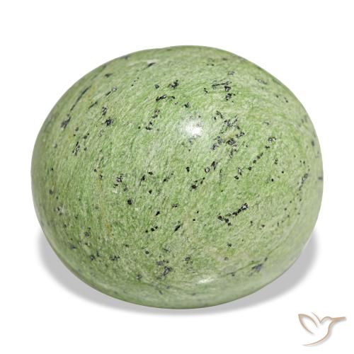 Opala verde natural 15,15ct, corte oval, opaco