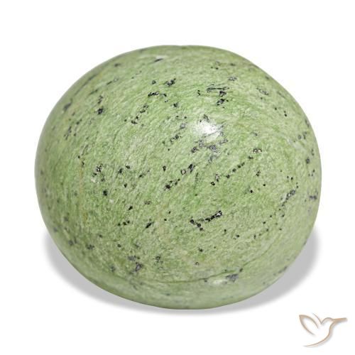 Opala verde natural 15,15ct, corte oval, opaco