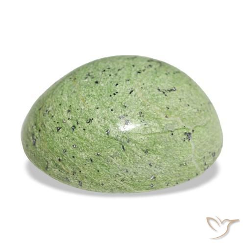 Opala verde natural 15,15ct, corte oval, opaco
