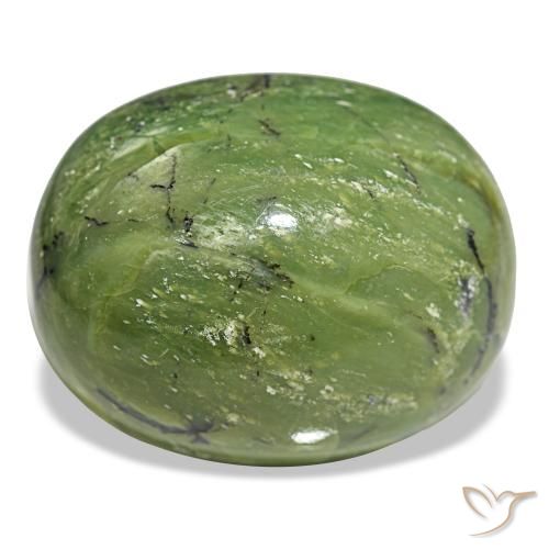 Opala verde natural 79,00ct, corte oval, opaco