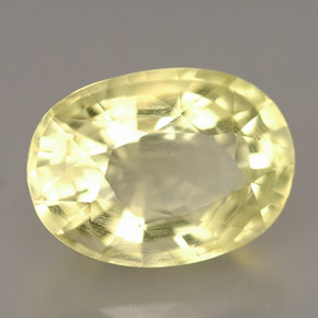 Ortoclásio amarelo natural 5,76ct, corte oval, VS