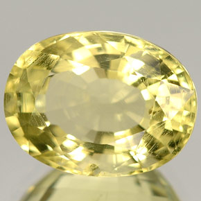 Ortoclásio amarelo natural 5,38ct, corte oval, VS