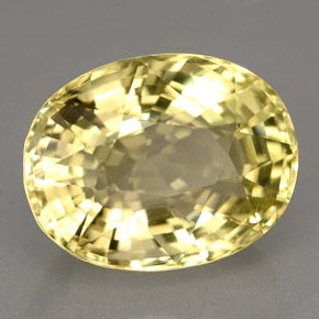 Ortoclásio amarelo natural 6,60ct, corte oval, VS