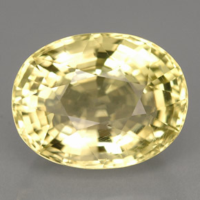 Ortoclásio amarelo natural 6,60ct, corte oval, VS