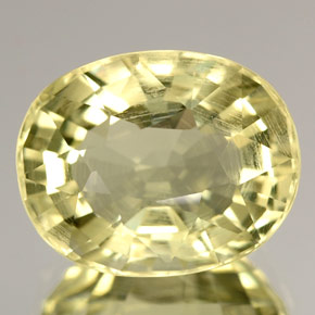 Ortoclásio amarelo natural 4,56ct, corte oval, VS