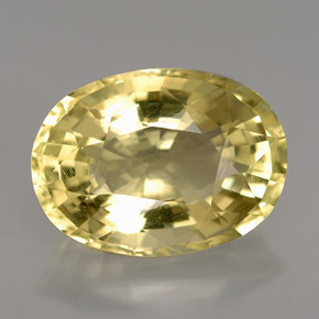 Ortoclásio amarelo natural 6,04ct, corte oval, VS