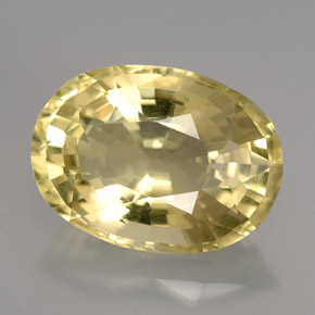 Ortoclásio amarelo natural 6,04ct, corte oval, VS