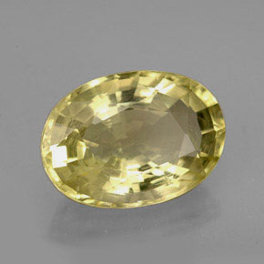 Ortoclásio amarelo natural 4,42ct, corte oval, VS