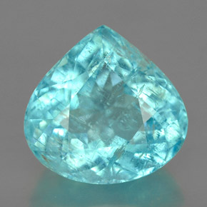 Turmalina paraíba azul natural 5,87ct, formato de pêra, I1