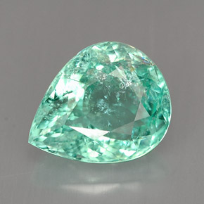 Turmalina paraíba verde natural 3,31ct, formato de pêra, SI