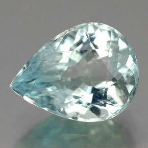 Turmalina paraíba azul natural 3,75ct, formato de pêra, VS