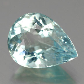 Turmalina paraíba azul natural 3,75ct, formato de pêra, VS