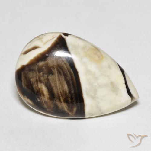 Madeira de amendoim Multicolorido Natural 21.16ct, Formato de pêra, Opaco