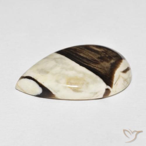 Madeira de amendoim Multicolorido Natural 21.16ct, Formato de pêra, Opaco