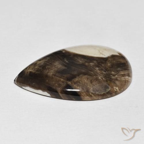 Madeira de amendoim Multicolorido Natural 25.19ct, Formato de pêra, Opaco