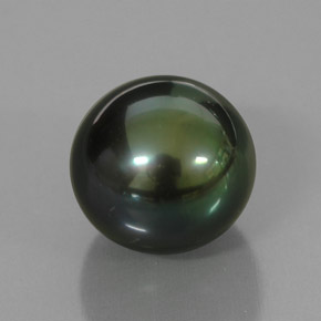 Pérola verde natural 4,56ct, esfera / bola, opaco