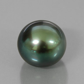 Pérola verde natural 4,73ct, esfera / bola, opaco