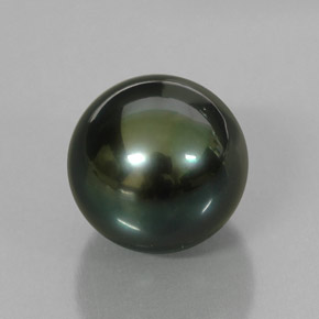 Pérola verde natural 4,66ct, esfera / bola, opaco