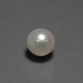 Pérola creme natural 4,47ct, esfera / bola, opaco