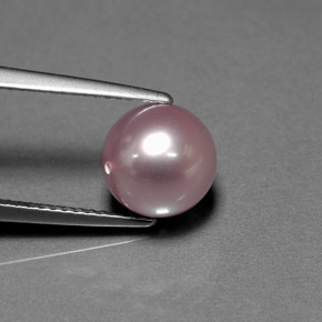 Pérola azul natural 4,68ct, esfera / bola, opaco
