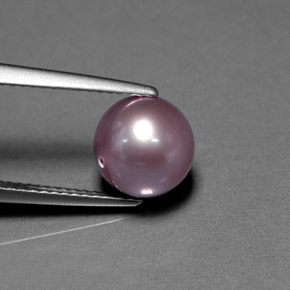 Pérola azul natural 4,53ct, esfera / bola, opaco