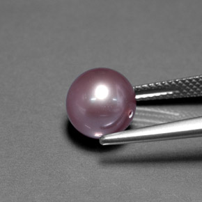 Pérola azul natural 4,53ct, esfera / bola, opaco