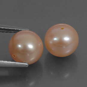 Pedras preciosas de pérola rosa natural de 6,19 ct, esfera / bola, opaco