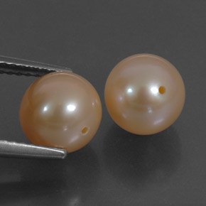 Pedras preciosas de Pérola Laranja claro natural de 6.11 ct, Esfera / Bola, Opaco