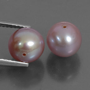 Pedras preciosas de pérola rosa natural de 6,43 ct, esfera / bola, opaco